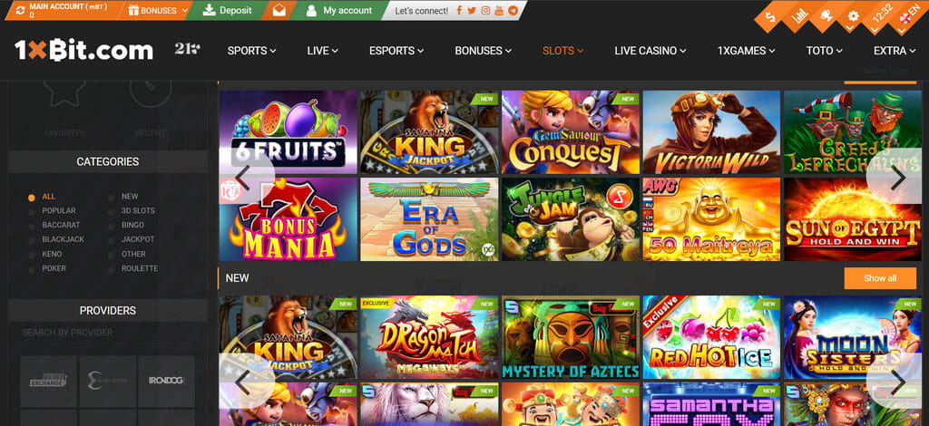 1xBit Crypto Casino – Geen KYC, 20+ cryptocurrencies en Uncrossable Rush