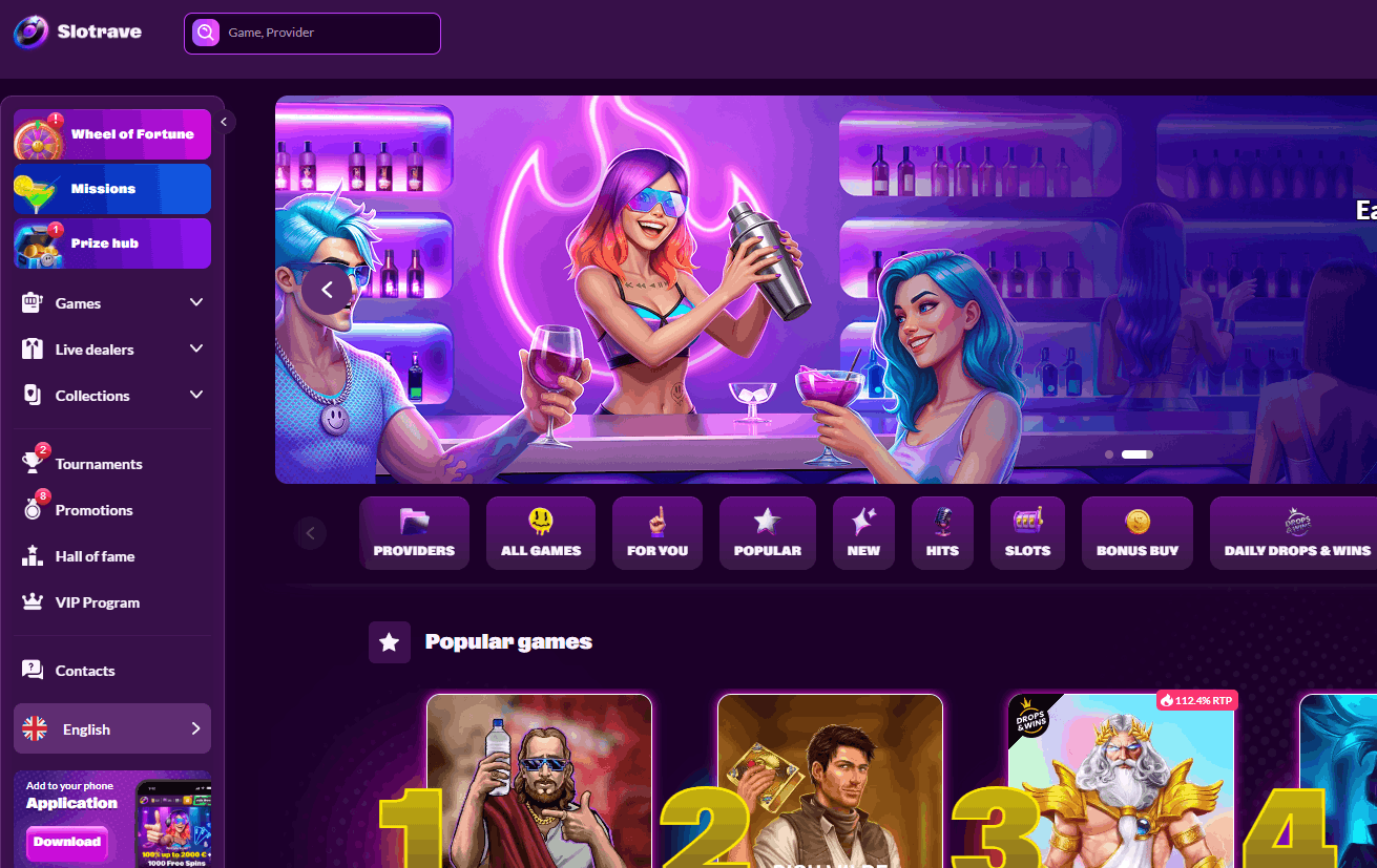 Slotrave Casino – 8.779 slots van 134 aanbieders waaronder Evoplay